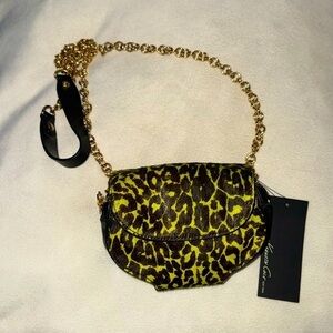 Kenneth Cole Green Leopard Mini Crossbody Winter Glow Cheetah Print Purse NWT